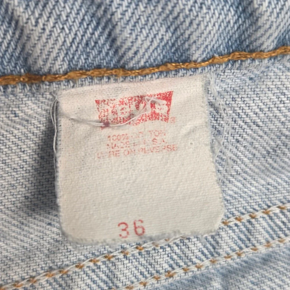 Vtg Levi's 90's Orange Tab 550‎  Denim Shorts Mens 36 Fits 34 Light 1993 Faded